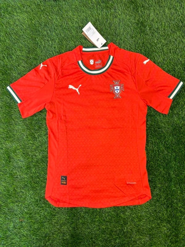 OFFSIDE R1 Portugal Home Football Jersey – Short Sleeve Sports T-Shirt (Red)