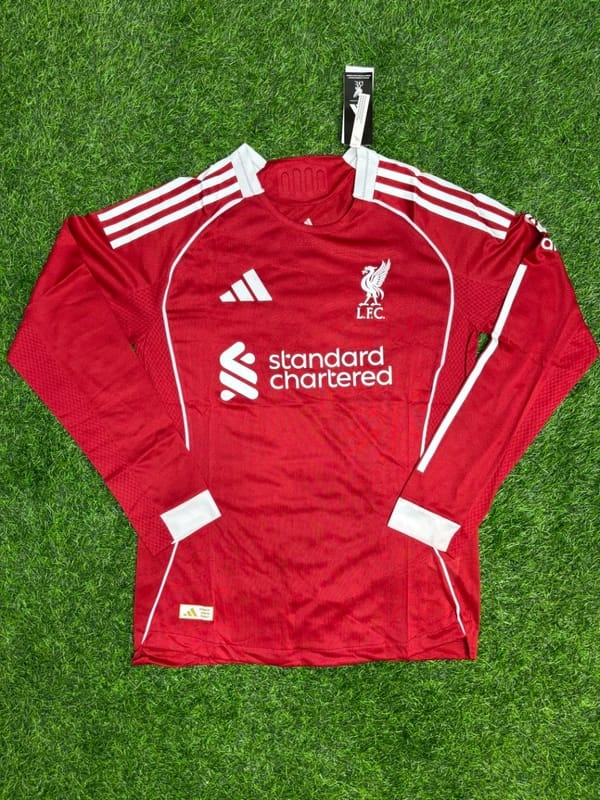 OFFSIDE R1 Liverpool Home Full Sleeve Jersey – Football T-Shirt (Red)